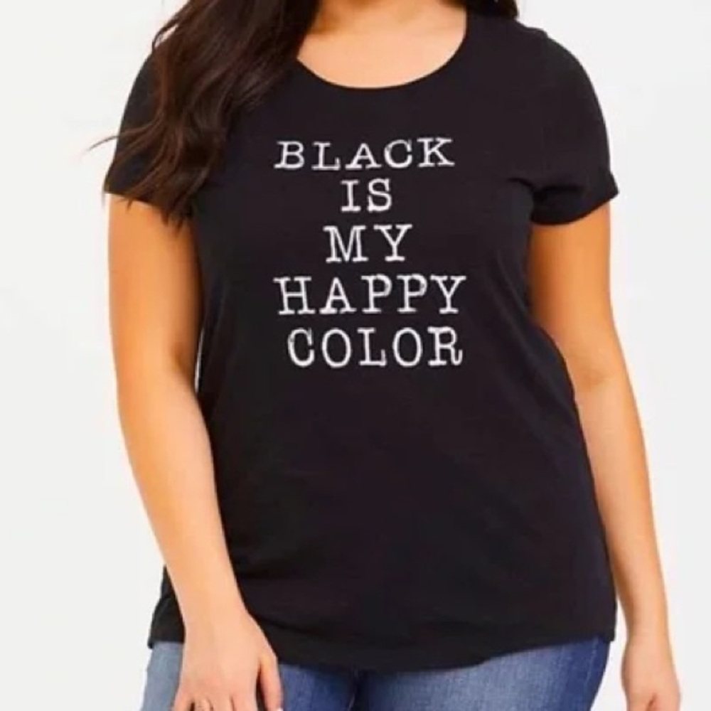 🧿SUPER SALE; PRICE FIRM🧿 
Torrid Black Tee with White Text